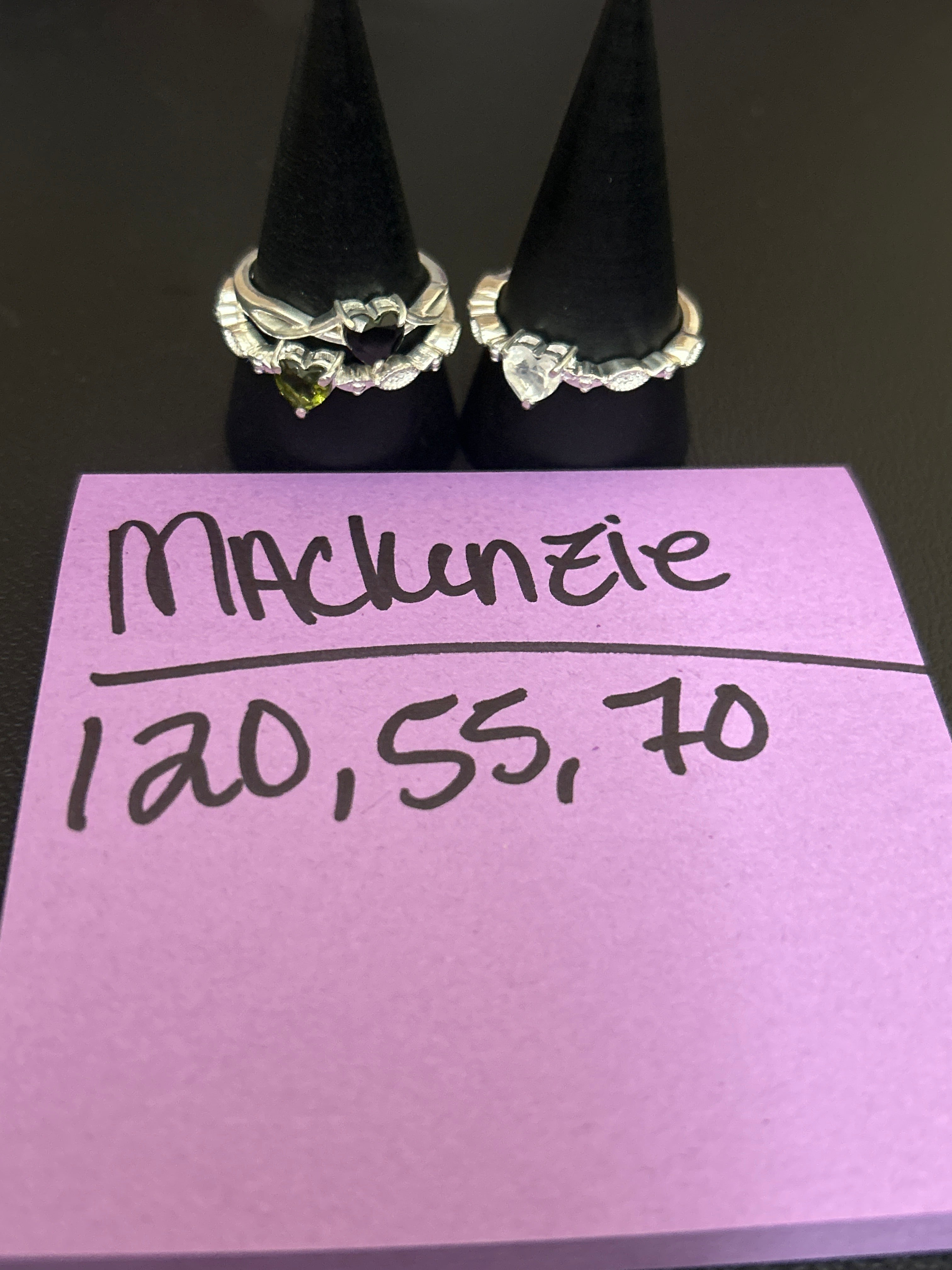 @mackenzie 3 heart rings