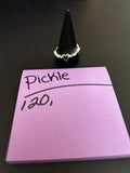 @pickle Moldavite heart ring